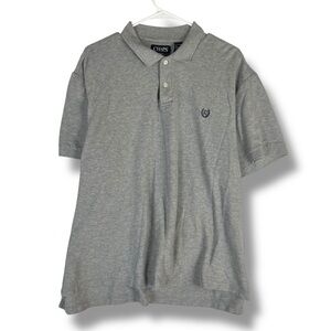 Chaps Ralph Lauren Mens 2XL XXL Gray Short Sleeve Collared Polo Shirt
